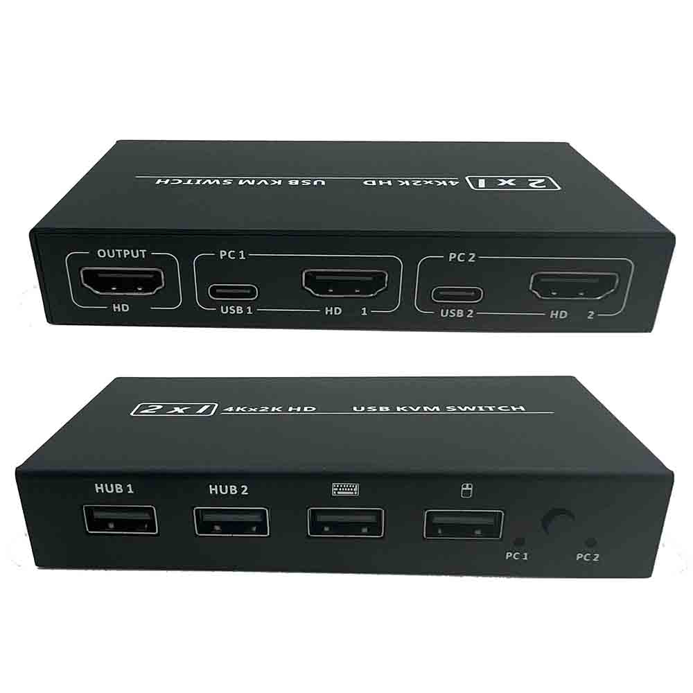 Hdmi Matrix Switch - 2 In1 Out USB HDMI-compatible KVM