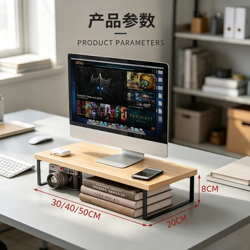 Document Holder Monitor - Elevated Desktop Monitor Riser Stand Computer
