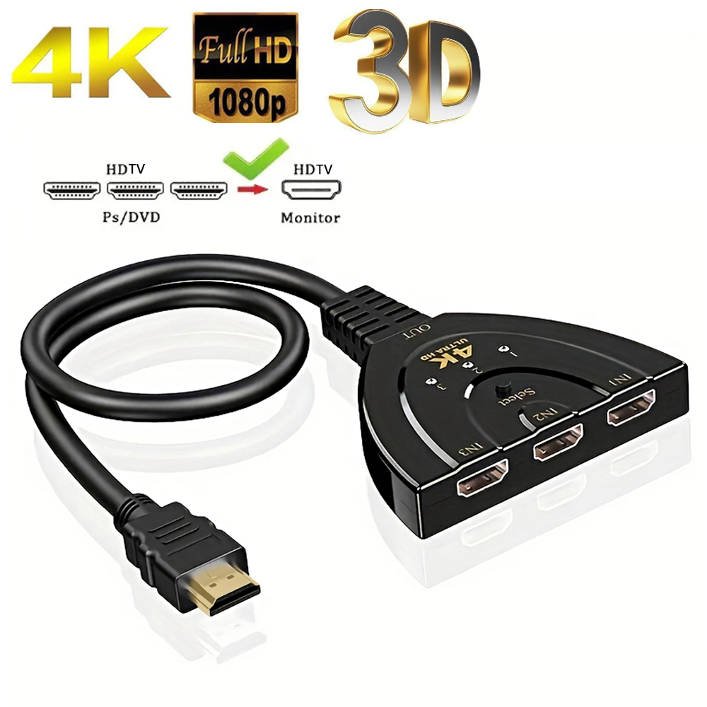 Hdmi Matrix Switch - 4K*2K 3 Port HDTV-compatible Switch 4K