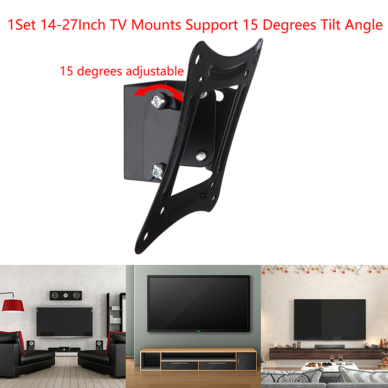 Flat Panel Mount Tilt - 1Set 14-27Inch TV Mounts LCD LED