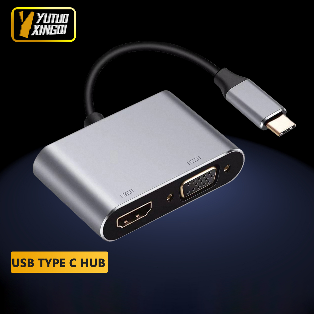 Docking Station Usb C - 4K USB Type C to VGA