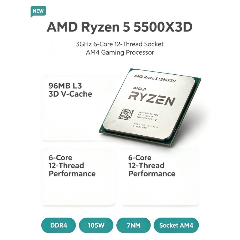 AMD Ryzen 5 5500X3D Gaming CPU - Amd Cpu Ryzen 5 review and price