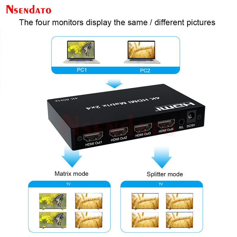 4K 60Hz HDMI Matrix 2x4 For Do - Hdmi Matrix Switch review and price