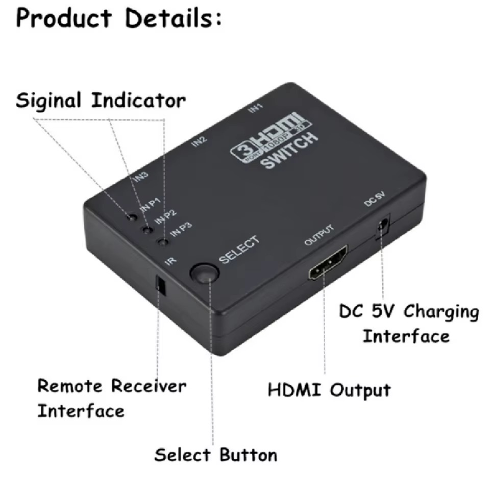 3x1 HDMI Switcher KVM Switches - Hdmi Matrix Switch review and price