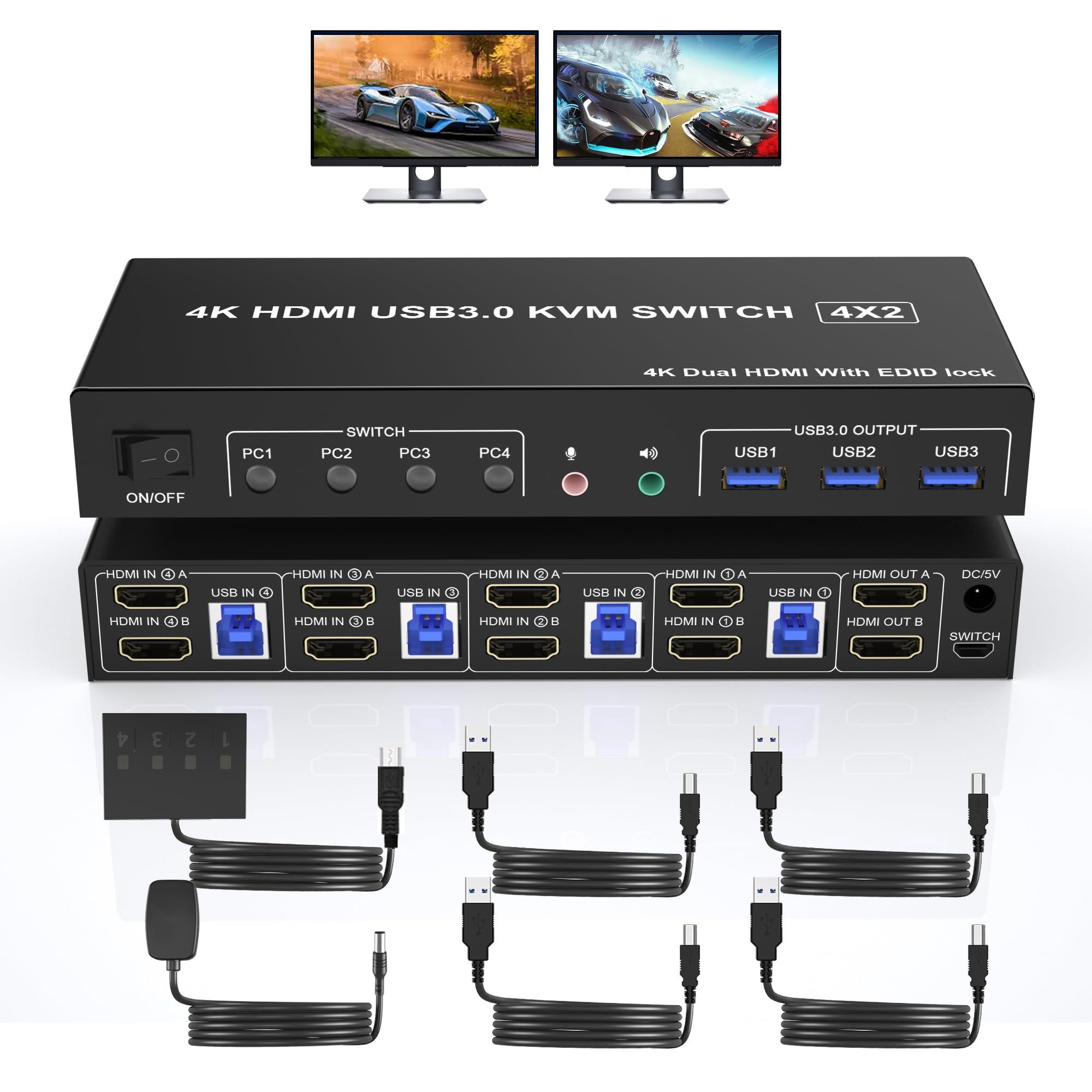 4K USB 3.0 KVM Switch HDMI Dua - Hdmi Matrix Switch review and price